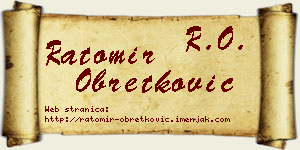 Ratomir Obretković vizit kartica